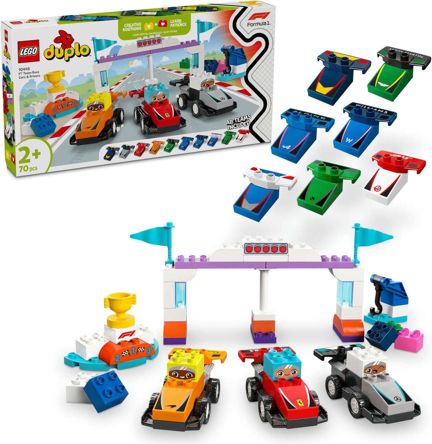 LEGO® DUPLO® 10445 Coches de carreras y conductores del equipo F1