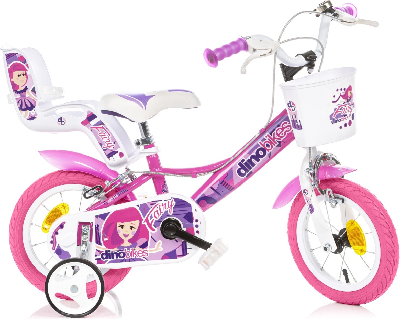 Bicicletta Per Bambina Dinobikes 12 Pollici - Con Rotelline, Design Colorato, Ideale Per 3-5 Anni - Foto 6