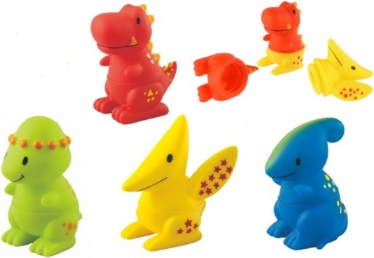 Giochi Da Bagno Dinosauro Morbidi 6 Pezzi In Gomma Atossica