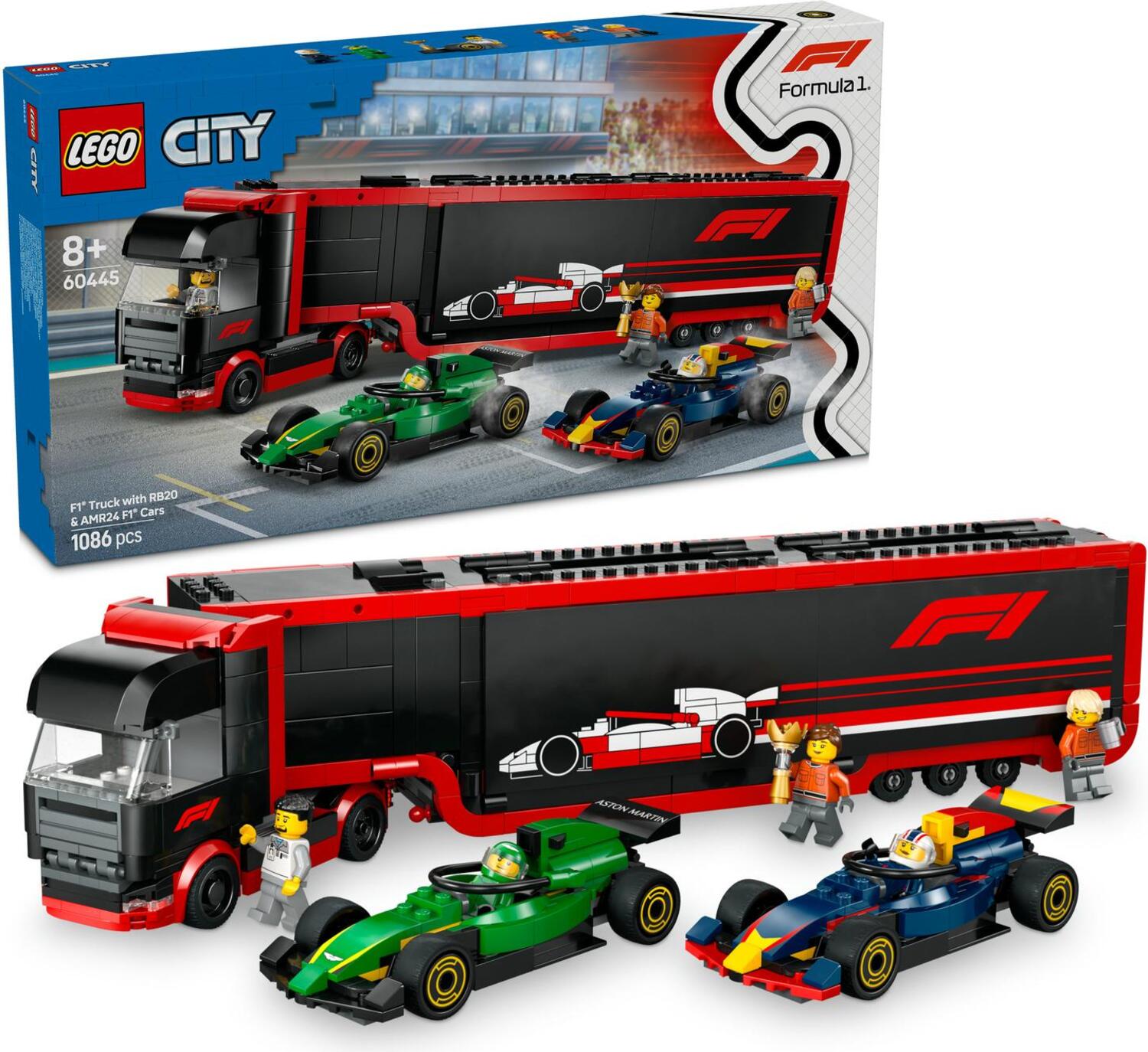 LEGO® City 60445 Kamion F1® s auty RB20 a AMR24 F1® LEGO® City