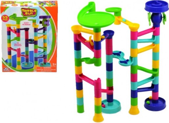 Bino Europe 82067 Pista Per Biglie Da Costruire – 66 Pezzi – Gioco Creativo Per Bambini - 2