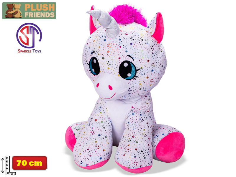 Plush Friends Star Sparkle licorne en peluche 70cm assise Maxi