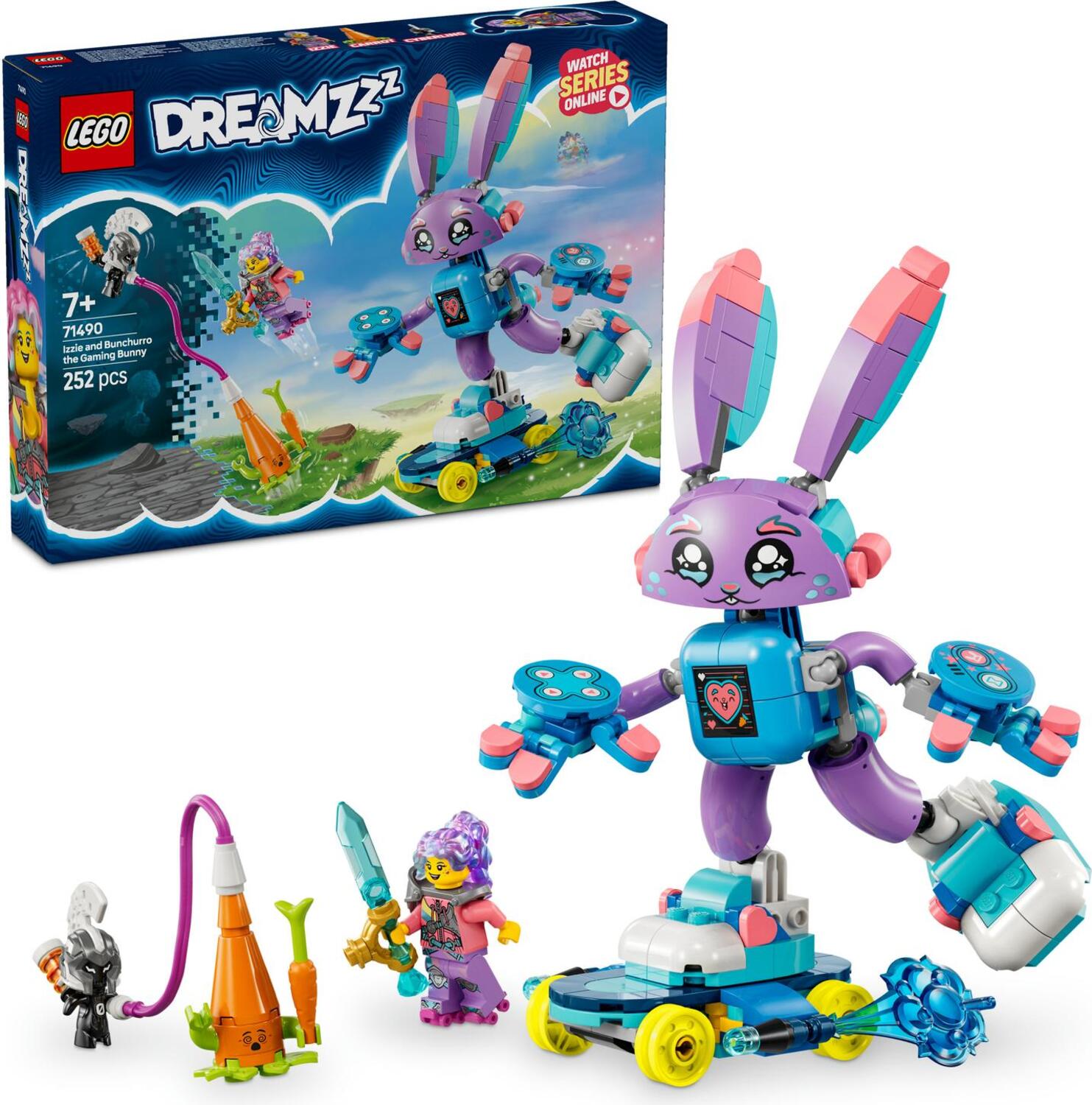 LEGO® DREAMZzz™ 71490 Izzie et le lapin de jeu Bunchurro - LEGO