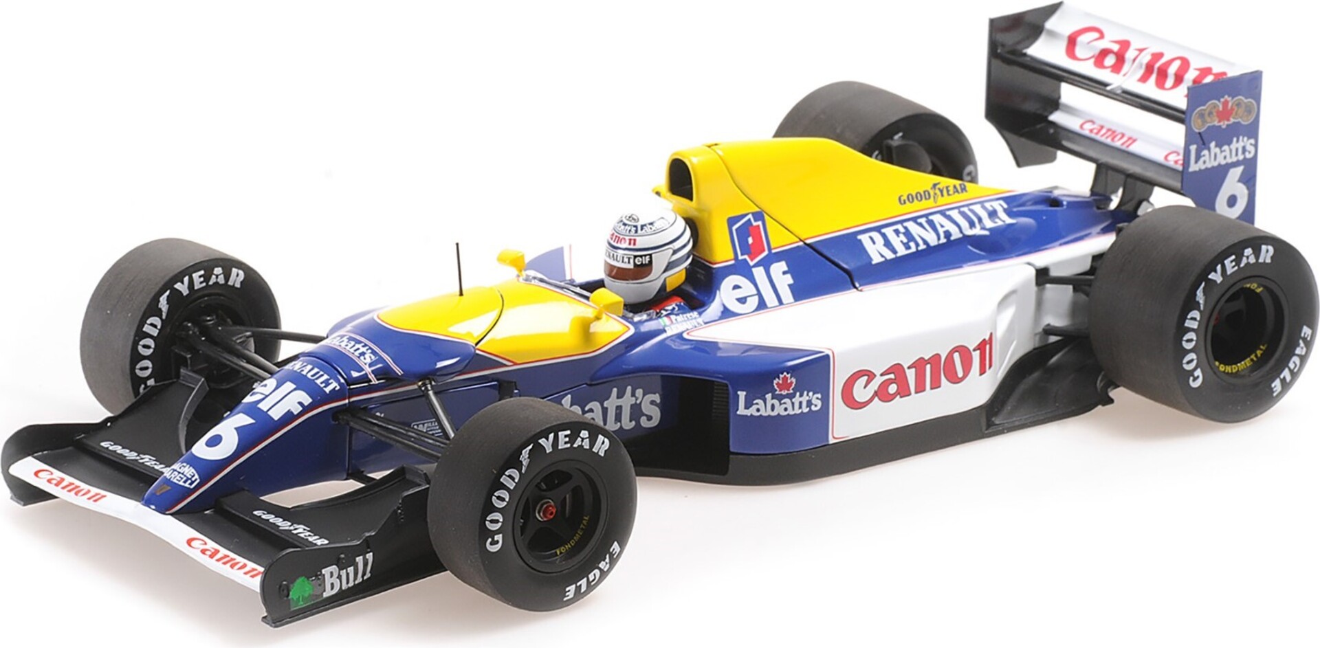 ミニカー WILLIAMS RENAULT FW14 RICCARDO PATRESE Williams FW14/B n°6 (1992) 1:12 - Riccardo Patrese - 2nd