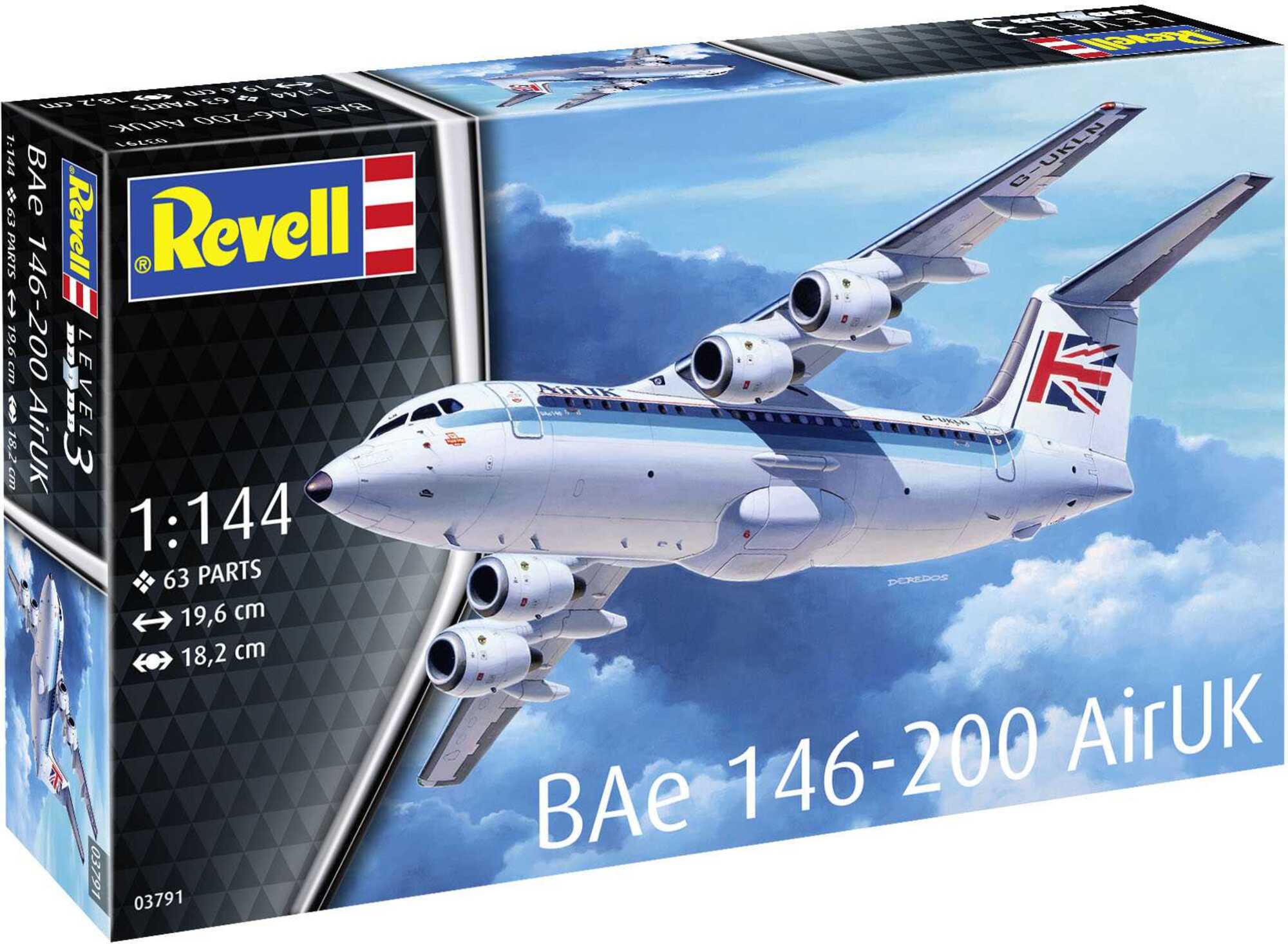 Maqueta de plástico avión 03791 Bae 146 (RJ85) (1:144