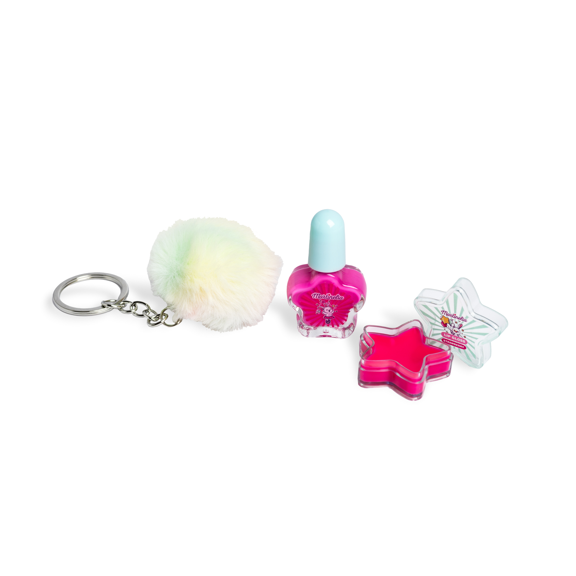 Lippenbalsam Schlüsselanhänger Einhorn – Pflegend, Transparent, 2,5 G