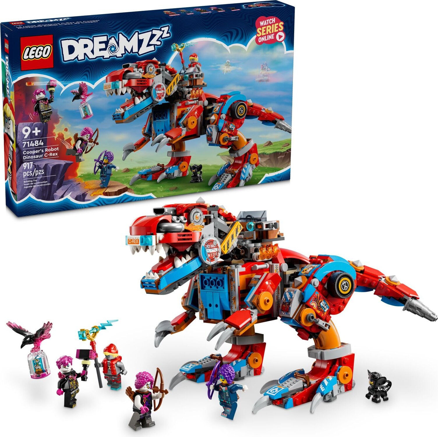 【LELU_hs】 LEGO® DREAMZzz™ 71484 Cooper și dinozaurul său robotic C-rex