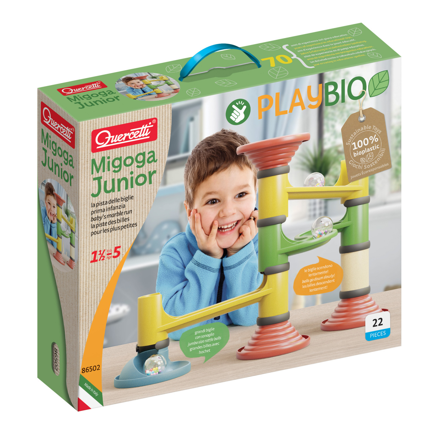 Quercetti PlayBio Migoga Junior grande pista di biglie Pista