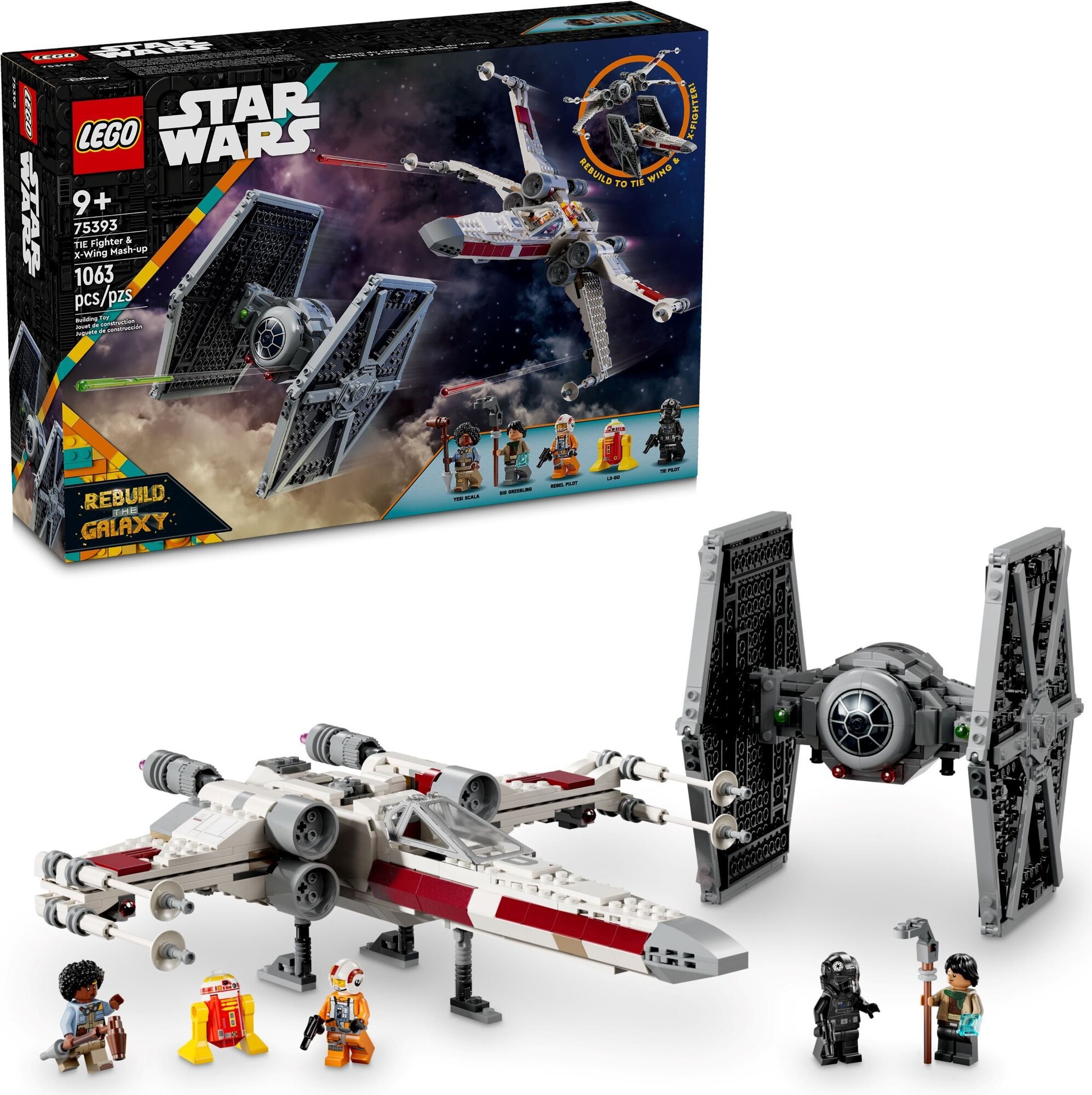 LEGO® Star Wars™ 75393 TIE- und X-Wing-Jäger – Kombinationsbausatz