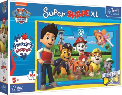 Trefl Puzzle Super Shape XXL Paw Patrol 104 Teile - Kinderpuzzle ...