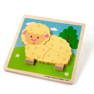 Bigjigs Toys Einlegepuzzle Zahlen Aus Holz – 10 Teile, Für Kinder Ab 3 Jahren, 30x21 Cm