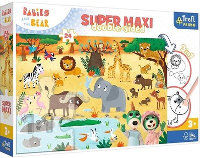 Trefl Puzzle 24 SUPER MAXI - Deti a Medveď - Detské puzzle | RajHraciek.sk