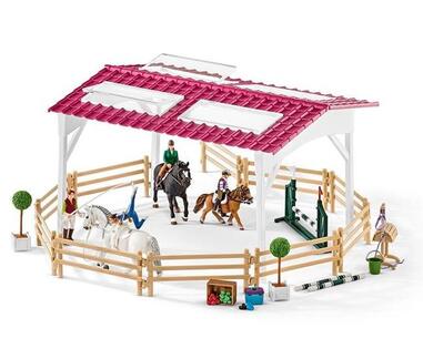 Schleich Jazdecká škola s jazdcami a koňmi