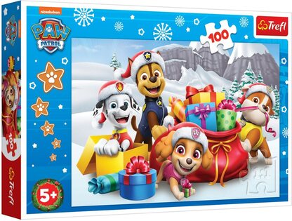 Trefl Puzzle 100 piezas Patrulla Canina Navidad - Rompecabezas ...