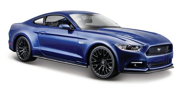 Maisto - 2015 Ford Mustang GT, metal albastru, 1:24 - Mașini