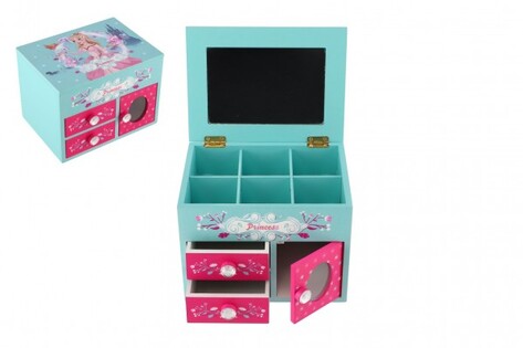 Armadio Per Gioielli Bambini Con Specchio - Bianco, 31.5x30x115 Cm, Con Cassetto E Organizzatori