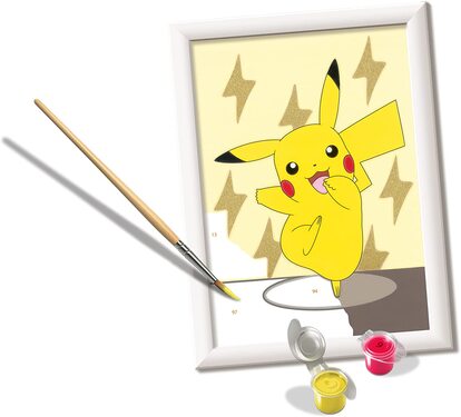 Ravensburger CreArt Kids – Peinture Par Numéros Pikachu 13x18 Cm – Kit Complet Dès 7 Ans