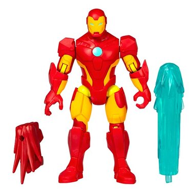 Hasbro Marvel Avengers Iron Man Jet Da Battaglia Con Blaster A Repulsore - Action Figure 10 Cm - Giocattolo Per Bambini 4+ Anni