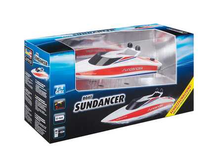 Revell Control Bateau RC Sundancer 31 Cm – Rouge – 2 Moteurs, 15 Km/h, Anti-démarrage, Batterie Rechargeable USB