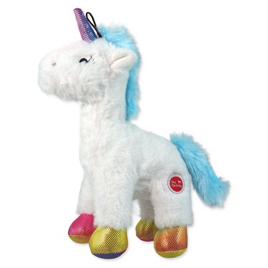 Spielzeug Hund Fantasy Stofftier Einhorn pfeifender Farbmix 26cm - Plsch |  RajSpielzeug.de
