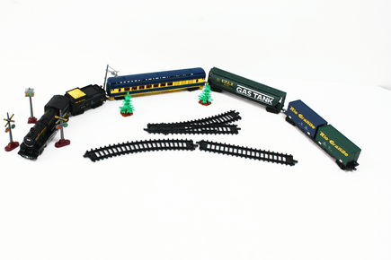 Train électrique Rétro Locomotive à Vapeur - Kit Avec Rails, Lumière Et Son - Pour Adultes Et Adolescents