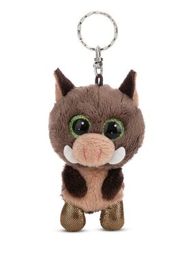 Portachiavi Talpa 10cm Grigio - Delizioso Ciondolo in Forma di Animale in Morbido Peluche con Anello per cordini e Pendenti