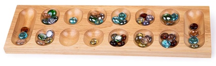 Bigjigs Toys Joc cu pietre Mankala - Jocuri din lemn și puzzle-uri