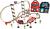 Treno con binari 120 pezzi a batteria in valigia 22x27x15cm
