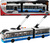 CITY SERVICE CAR - 1:16 Kĺbový trolejbus - modrý na zotrvačník so zvukmi
