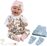 Llorens 84481 NEW BORN 2 v1 - realistická bábika bábätko so zvukmi a mäkkým látkovým telom