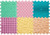 Ortek Masážna podložka Puzzle Mix Pastel 6 prvkov