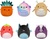 Squishmallows Micromallows 6er Pack (Greer, Sloan, Emerald, Oz, Scarlet, Aldous)