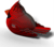 EUGY Kardinál červený 3D kartonová skládačka