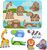 Lucy &amp; Leo 224 Zvieratká zo safari- drevené vkladacie puzzle 7 dielov