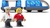 2Kids Toys Elektrický mestský vlak modrý