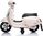Elektrická motorka Vespa GTS, biela, s pomocnými kolesami, Licencované, 6V Batéria, 30