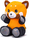 Panda rouge en peluche 37cm assise