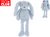 Mini Club Hase aus Plüsch, blau, 37 cm lange Beine
