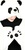 Cozy Noxxiez BL823 Panda - hrejivá deka s kapucňou so zvieratkom a labkovými vreckami