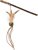 Hračka Magic Cat Natural Fun palička s prírodnými pierkami a povrázkami mix 25cm