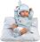 Llorens 84345 NEW BORN NIÑO - muñeca bebé realista con cuerpo de vinilo completo