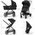 KINDERKRAFT Kočík kombinovaný 4v1 Newly Classic Black + Mink PRO