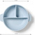 BABYONO Silikonteller mit Saugnapf und Deckel blau 6m+