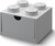 LEGO® stolný box 4 so zásuvkou šedá 158 x 158 x 113 mm