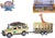 Kids Globe Traffic Land Rover Defender 14cm kov na spätný chod s prívesom 14cm a žirafa