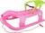 Plastové sánky s operadlom Baby Mix SNOW STAR ružové