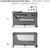 KINDERKRAFT Postieľka cestovná Joy 2 s doplňky Dark grey