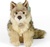 Plüsch Kojote/Wolf sitzend 24 cm UMWELTFREUNDLICH
