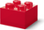 LEGO úložný box 4 s vekom - priehľadná červená