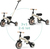QPLAY Triciclo Stager 3 in 1 Marrone, 2-6 anni